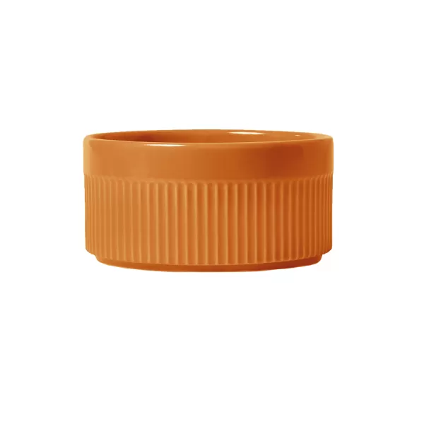 Ramekin de Porcelana Canelado Laranja Germer - 850ml