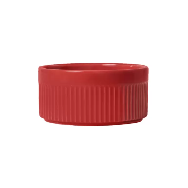 Ramekin de Porcelana Canelado Vermelho Germer - 850ml