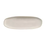 Travessa Assadeira Oval Rasa de Cerâmica Orgânico Latte Porto Brasil - 36x13cm