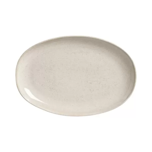 Travessa Assadeira Oval Rasa de Cerâmica Orgânico Latte Porto Brasil - 30x20cm