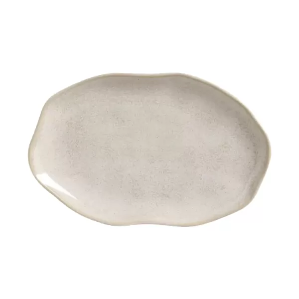 Travessa Assadeira Oval Rasa de Cerâmica Bio Latte Porto Brasil - 30x20cm