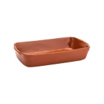 Travessa de Cerâmica Refratária Retangular Marrom Bella Refratários 270 – 750ml