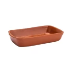 Travessa de Cerâmica Refratária Retangular Marrom Bella Refratários 07 - 1,5L