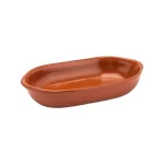 Travessa de Cerâmica Refratária Mini Oval Marrom Bella Refratários 205 - 300ml