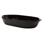 Travessa de Cerâmica Refratária Oval Preta Bella Refratários 8 - 2,3L