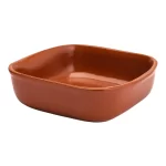 Travessa de Cerâmica Refratária Quadrada Marrom Bella Refratários 02 - 2,2L<br/>