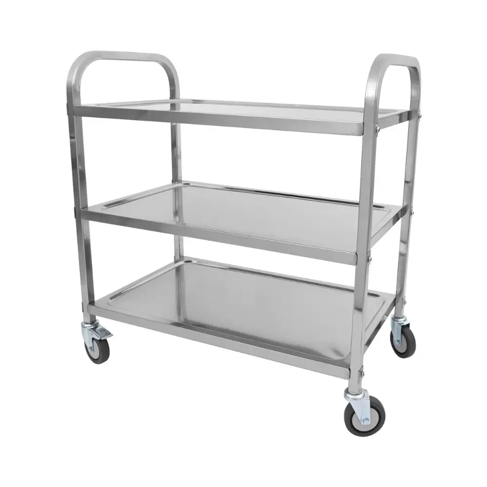 900.94.1100 Carro de Transporte em Inox 3 Bandejas Chef Line 54000 - 84cm - Imagem 1