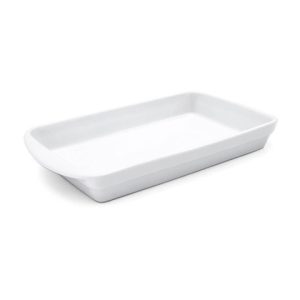 Travessa Assadeira Retangular de Porcelana com Alças Schmidt - 24x12cm