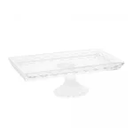 Fruteira Centro de Mesa Cristal Diamond com Pé Lyor 5402 - 34,5x18,5cm