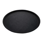 Bandeja Redonda Antiderrapante Preta GP Inox GP164 - 42cm