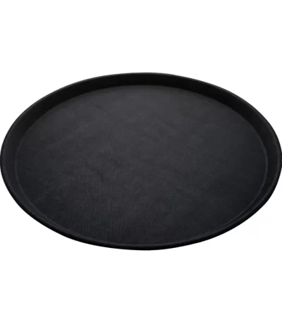 Bandeja Redonda Antiderrapante Preta GP Inox GP164 - 42cm