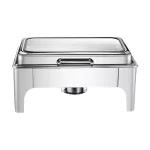 Rechaud Supreme Inox Retangular 9L Tampa com Visor e Amortecedor GP Inox GP705 - Banho e Maria