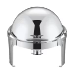 Rechaud Inox Redondo 1/1 6L Tampa Basculante GP Inox GP703 - Banho e Maria