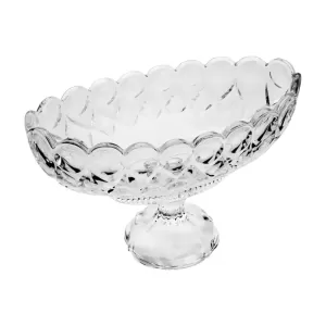 Fruteira Centro de Mesa Cristal Angel com Pé Rojemac 35219 - 29x13cm