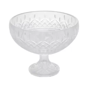 Fruteira Centro de Mesa Cristal Lys com Pé Rojemac 28040 - 25x20cm