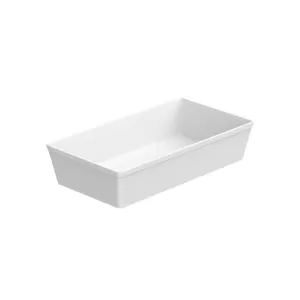 Travessa GN 1/3 70mm de Plástico Branco Uno Coza 10183