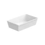 Travessa GN 1/4 70mm de Plástico Branco Uno Coza 10184