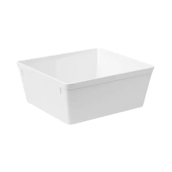 Travessa GN 1/6 70mm de Plástico Branco Uno Coza 11104