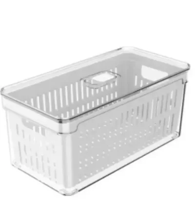 Organizador De Geladeira Com Cesto Clear Fresh Martiplast OF350 - 5L