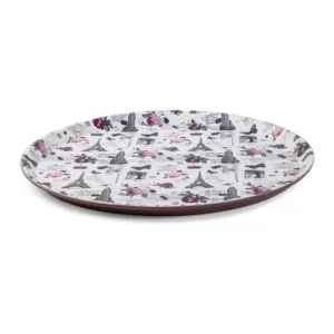 Bandeja Redonda Antiderrapante de Melamina Paris Marcamix GX8280 - 40cm