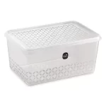 Pote Retangular Plático Transparente com Tampa UZ398 - 3L