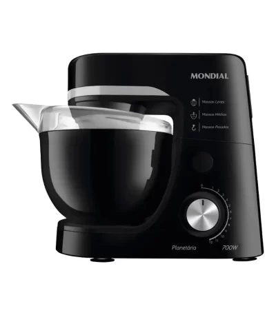 Batedeira Planetária Preta 4,5L 12 Velocidades Mondial BP03B - 110v
